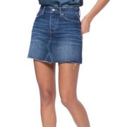 Aideen frayed denim mini skirt with button fly size 23