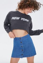 New York Cropped Graphic Tee