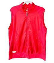 Adidas Red Athletic Golf Vest Women’s Size X-Large Zip Up Fitness Workout Jacket