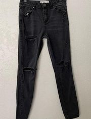 RSQ Manhattan high rise black distressed skinny jeans