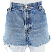 Levi’s  Y2K 550 Blue Denim Upcycled Cutoff Shorts Size 14 (Modern 8)