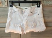 White Jean Shorts