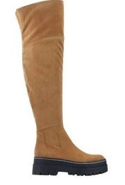 Marc Fisher New Philly Over The Knee Boots Brown Faux Suede size 8 (s5.18cp)