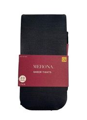 New with Tags Merona Sheer Black Tights Size S/M