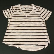 V Shaped Striped Top Size: Small