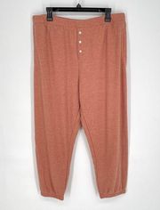 DONNI. Womens NEW Sweater Henley Sweatpant Sz XXL Penny Pockets Buttons Soft