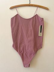 Mauve Rib Knit Seamless Bodysuit