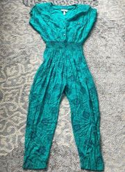 En Focus Vintage Cap Sleeve Jumpsuit Teal 13/14