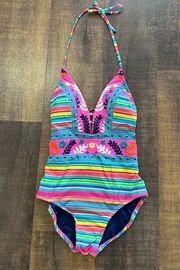 Nanette Lepore Flora Fiesta Goddess One Piece Swimsuit Size X-Small