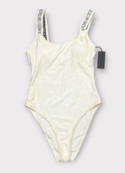 NWT. Ivory Kendall + Kylie One Piece Swimsuit