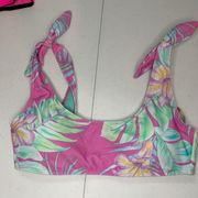 GB Purple Tropical Bikini Top Medium