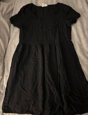 Simple black mini t shirt dress