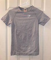 Vital Seamless Short Sleeve Shirt Size Medium Light Grey Marl