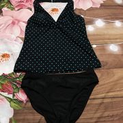 Speedo NWT  two piece polka dots bathing suit