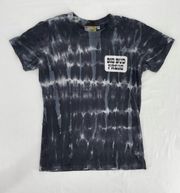 Big Bud  Black Short Sleeve Tee Tie Dye Painted Stripes Unisex Size XXS