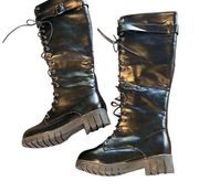 Women’s Lace Up Knee High Combat Boot NEW Size 38 (US7)