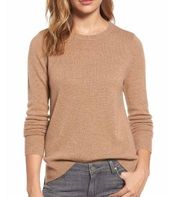 NEW Halogen Women's Size Small 100% Cashmere Brown Sweater