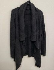 Karen Kane Ribbed Knit Gray Charcoal Cardigan size XL