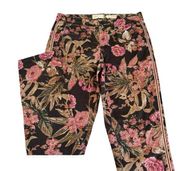 Chino x Anthropologie Relaxed Floral Printed Side Stripe Chino Ankle Pants 26