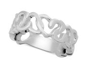 And Now This Heart Openwork Link Ring in Silver MSRP $40 NWT
