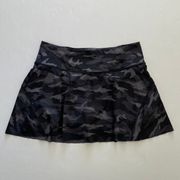 Athleta Skort Womens Extra Large Black Grey Camo Ace Printed Tennis Activewear