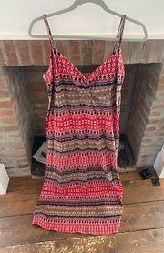 Route 66 Womens Bohemian Horizontal Striped Maxi Dress V Neck size XL