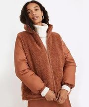 Madewell Reversible Sherpa Puffer Jacket