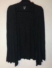 Poliana Plus Black Ruffled Edge Cardigan 3X GUC