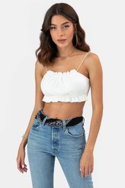 White  Backless Crop Top