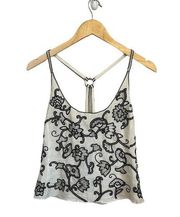 Armani Collezioni Hand Beaded Sequin Silk Flax Tank Size Medium