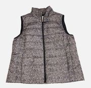 Rafaela Gray Print Puffy Vest SZ L