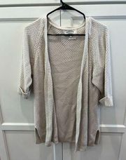 Fat Face size 8 open front cardigan sweater comfy short sleeve cozy FatFace