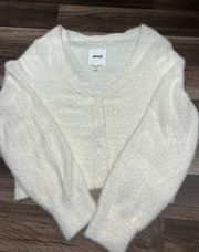 White Fuzzy Knit Sweater