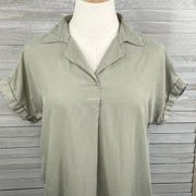 THREAD & SUPPLY Shirt Dress Sage Green-XS