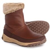 Chaco Brown Faux Fur Waterproof Leather Borealis Mid Boots