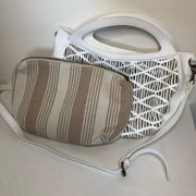 BP Perforated Faux Leather Crossbody Canteen Bag