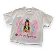 Urban Outfitters  Britney Spears White Boxy Crop Short Sleeve 90’s Y2K T-Shirt M