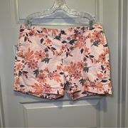 Style & Co Pink/Orange Floral Print Shorts size 18