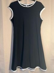 Annalee + Hope NYC Women’s Stretch Black Dress with White Piping