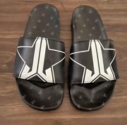 s Black Pool Side Slides Men 11/Women 13