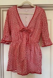 NWT Willow & Clay Eyelet Romper Size M (shorts onesie boho spring)