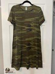 Eco Flare T-Shirt Camo Dress