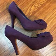 G by Guess Purple Bow Heels Size 6.5