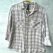 Women’s Seven7 long sleeve button up shirt Sz L