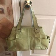 Kenneth Cole leather green handbag