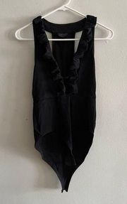 Black top shop plunge body suit- size 6