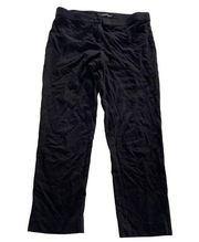 Amanda & Chelsea Pants Women 10 Solid Black Straight Leg Mid Rise Rayon Blend