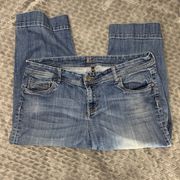 Natalie Medium Wash Cropped Capri Jeans Size 14