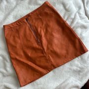 Faux leather skirt