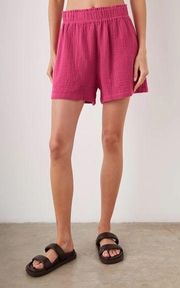 Rails Leighton Short with Pocket in Hibiscus Organic Cotton Gauze Size XS